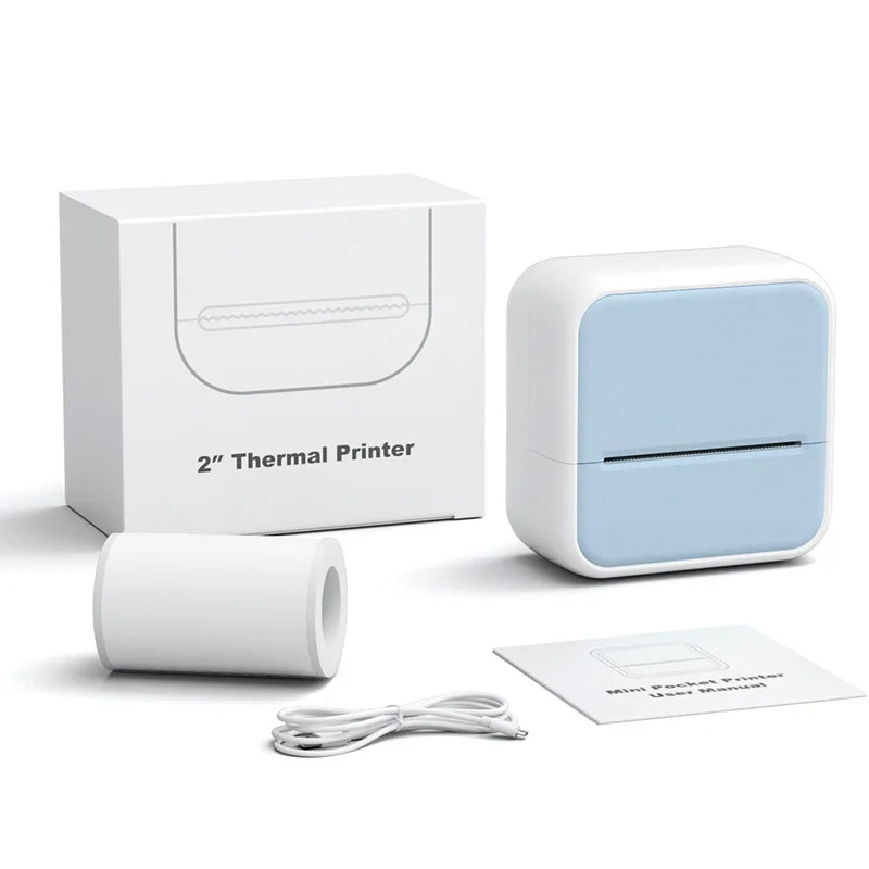 Portable Bluetooth thermal label printer, adhesive self-adhesive label printer for home use, label printer for household use