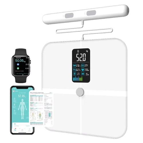 8-Electrode Smart Body Fat Scale Digital BMI Muscle Test Measurement Weighing Scales Home Use App OEM Customization