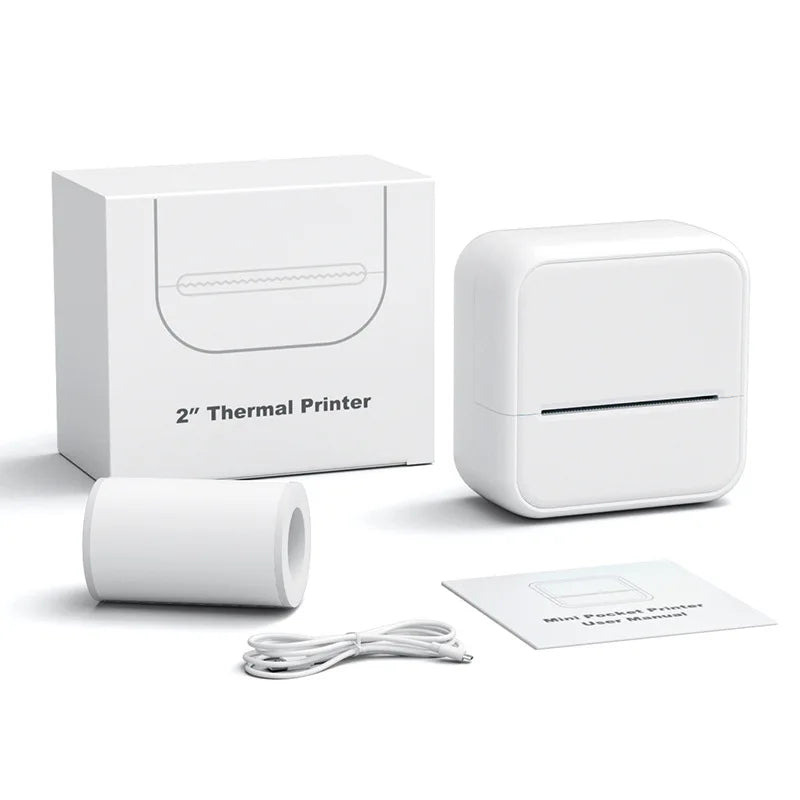Portable Bluetooth thermal label printer, adhesive self-adhesive label printer for home use, label printer for household use