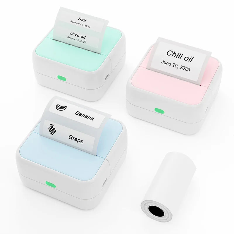 Portable Bluetooth thermal label printer, adhesive self-adhesive label printer for home use, label printer for household use