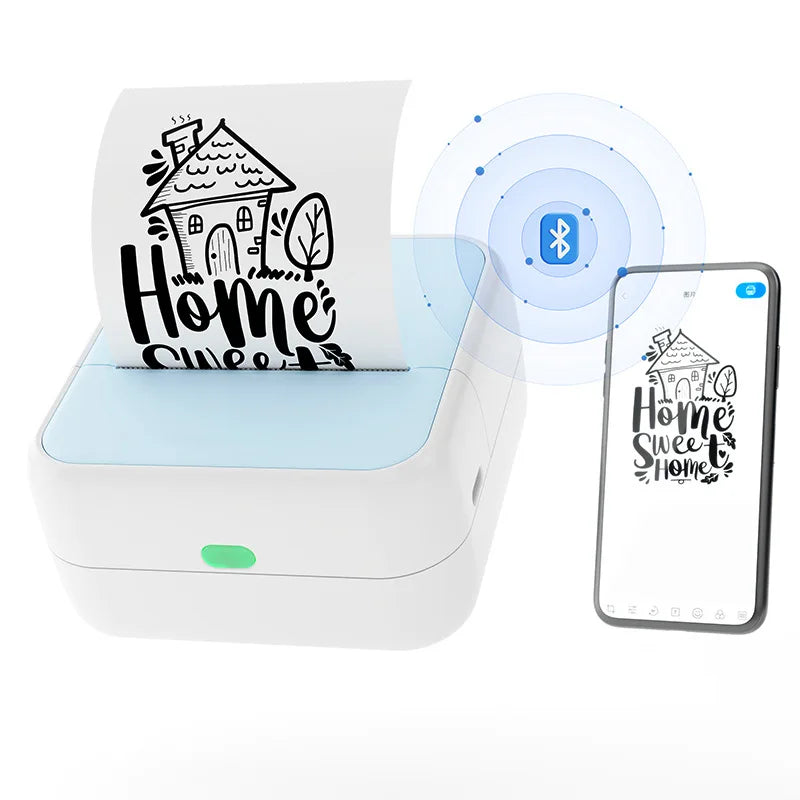 Portable Bluetooth thermal label printer, adhesive self-adhesive label printer for home use, label printer for household use