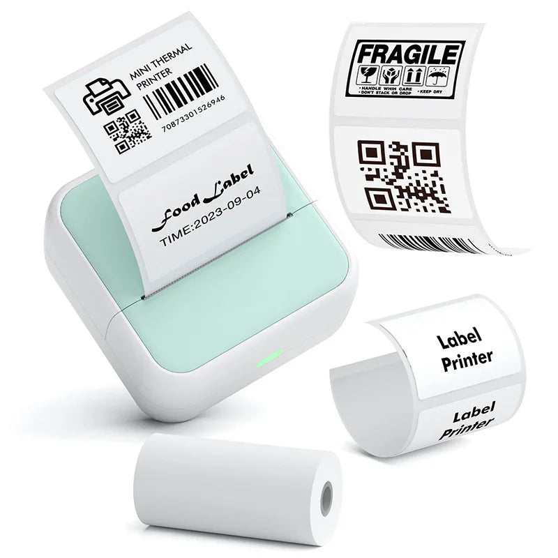 Portable Bluetooth thermal label printer, adhesive self-adhesive label printer for home use, label printer for household use